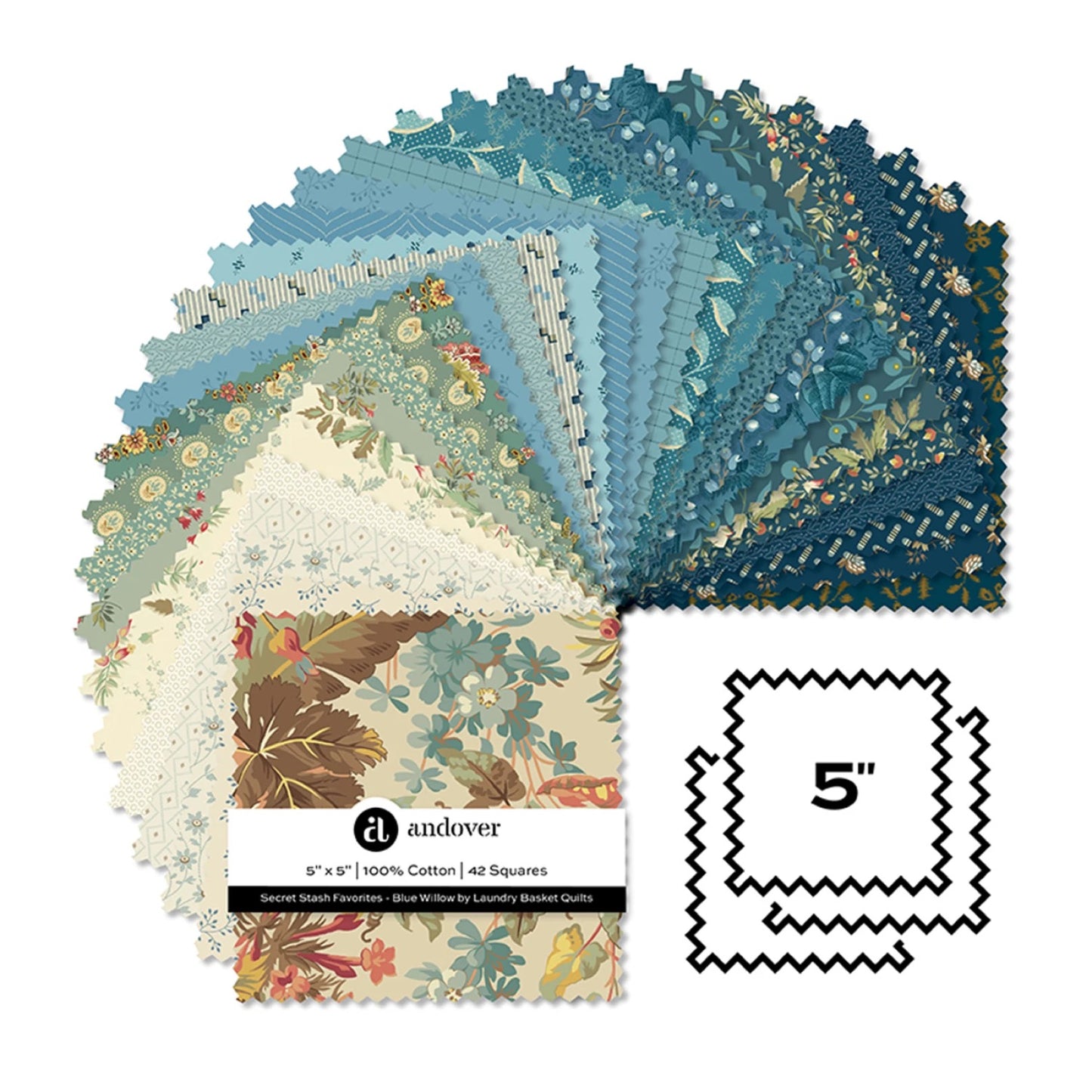 Secret Stash Favorites - Blue Willow -5 Inch Square
