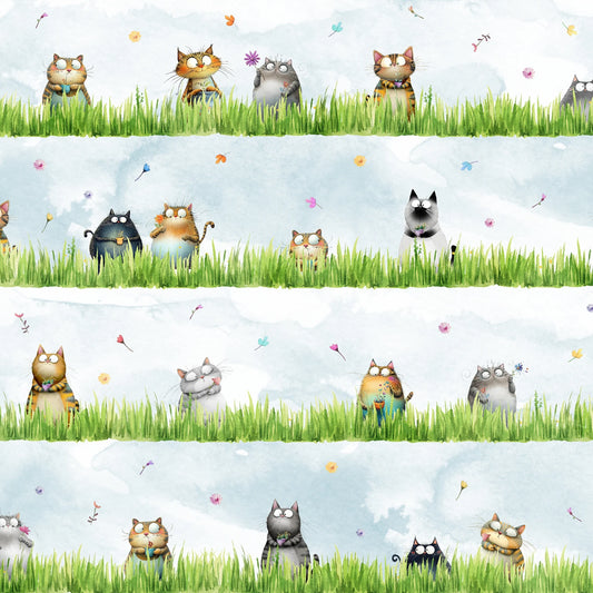 Herding Cats - Ice Mini Lawn Stripe