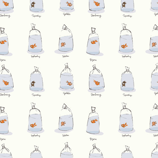 White Goldfishes in Bags - Heather Ross