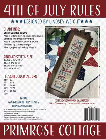 4th of July Rules- Primrose Cottage