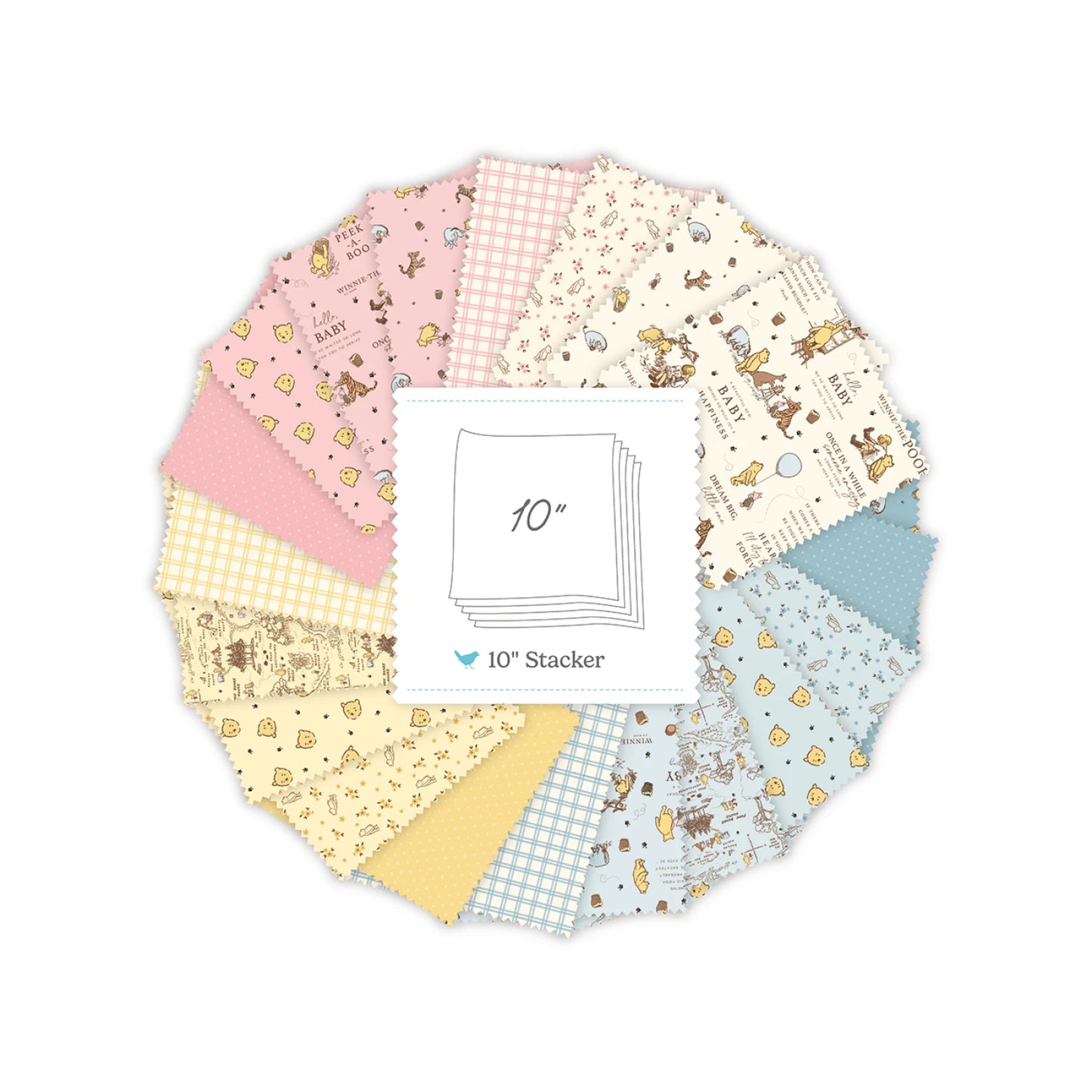 Winnie-the-Pooh Baby 10in Squares, 42pcs/bundle