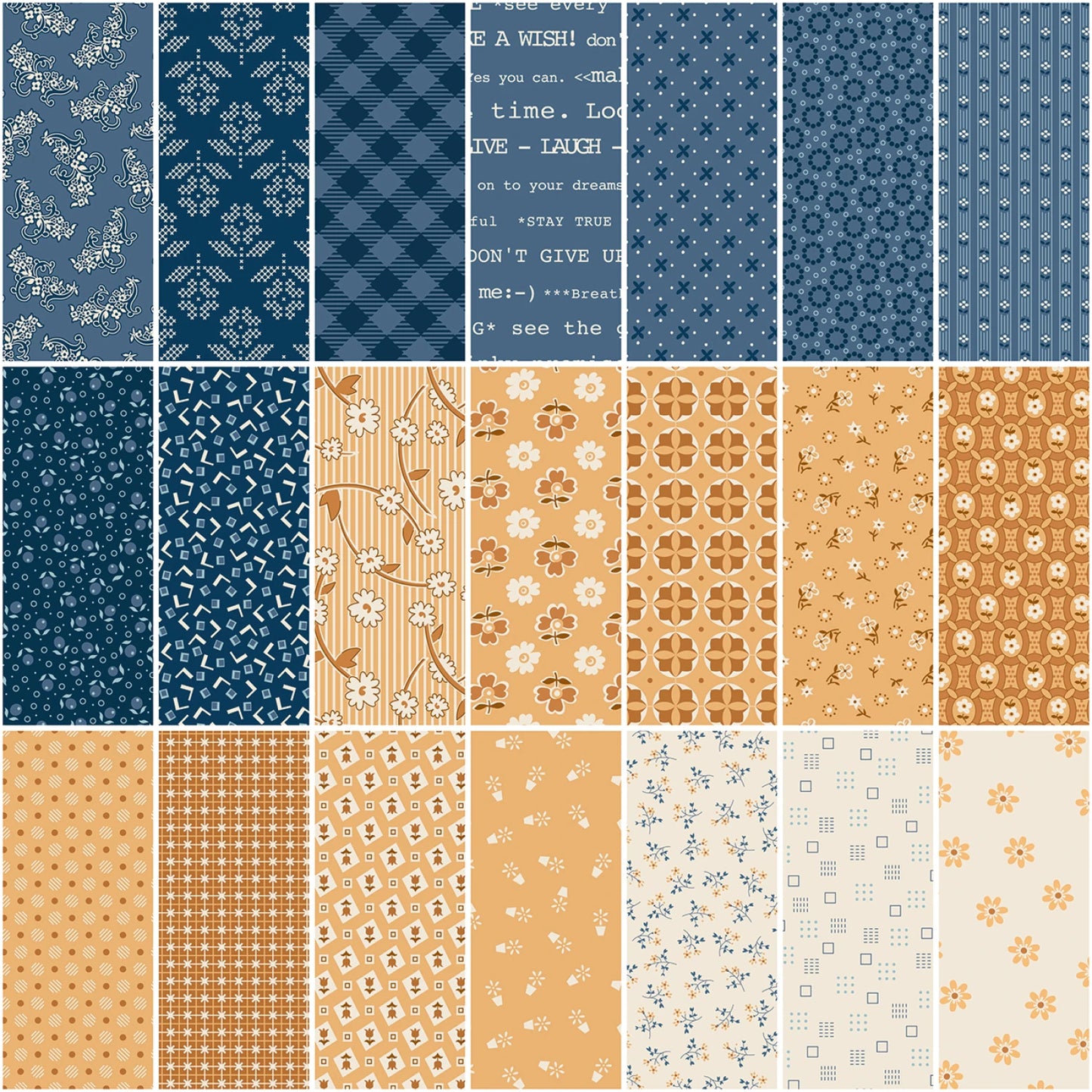 Denim & Daisy 10in Squares, 42pcs